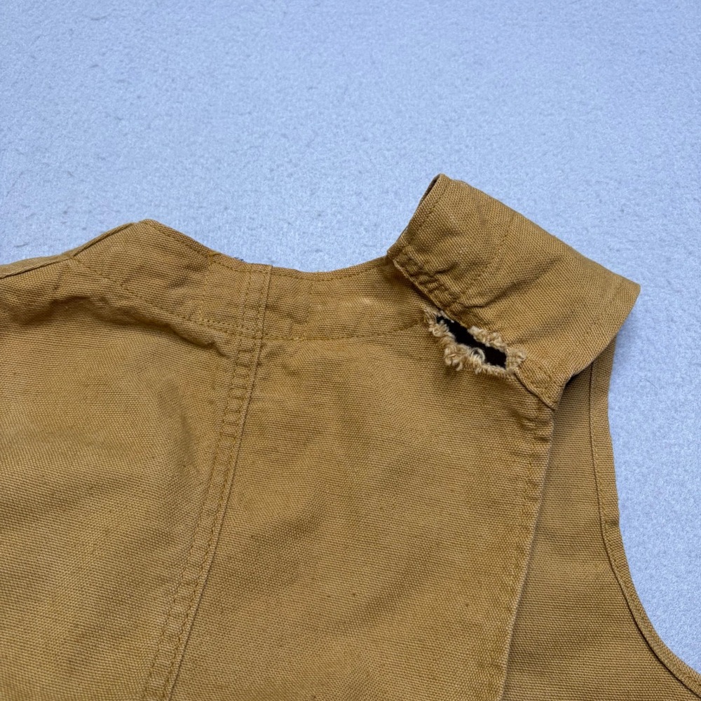 JC Higgins Hunting Vest Womens M Tan Sears Roebuck Vintage Canvas Shell Loops - Picture 6 of 11
